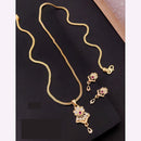 Akruti Collection Elegant Glam Pota And Austrian Chain Pendant Set