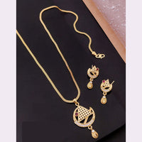 Akruti Collection Elegant Glam Pota And Austrian Chain Pendant Set