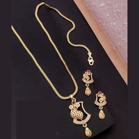 Akruti Collection Elegant Glam Pota And Austrian Chain Pendant Set