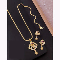 Akruti Collection Elegant Glam Pota And Austrian Chain Pendant Set