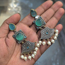 Akruti Collection Timeless Beauty Pota Stones And Pearls Jhumki Earrings
