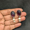 Akruti Collection Timeless Beauty Pota Stones And Pearls Jhumki Earrings
