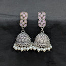 Akruti Collection Ethnic Pota Stones And Pearls Jhumki Earrings