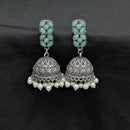 Akruti Collection Ethnic Pota Stones And Pearls Jhumki Earrings