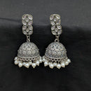 Akruti Collection Ethnic Pota Stones And Pearls Jhumki Earrings