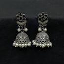 Akruti Collection Ethnic Pota Stones And Pearls Jhumki Earrings
