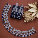Akruti Collection Dazzling Sparkle American Diamond Necklace Set