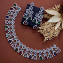 Akruti Collection Dazzling Sparkle American Diamond Necklace Set