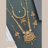 Akruti Collection Cultural Grace Pota Stone And Meenakari Necklace Set