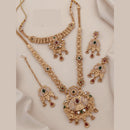 Akruti Collection Cultural Grace Pota Stone And Meenakari Necklace Set