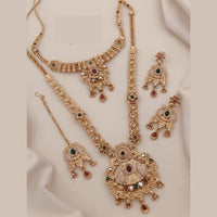 Akruti Collection Cultural Grace Pota Stone And Meenakari Necklace Set