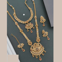 Akruti Collection Ethnic Beauty Pota Stone And Meenakari Necklace Set 