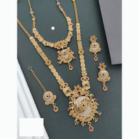 Akruti Collection Ethnic Beauty Pota Stone And Meenakari Necklace Set 