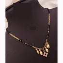 Akruti Collections Pota and Leaf Drop Design Mangalsutra 