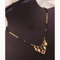 Akruti Collections Pota and Leaf Drop Design Mangalsutra 