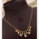 Akruti Collections Elegant Charm with Floral and Bells Necklace 