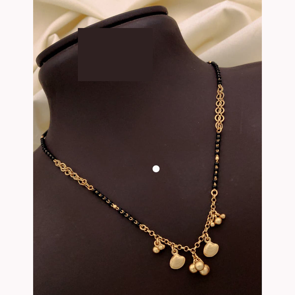 Akruti Collections Elegant Glow Shell Design Mangalsutra