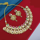 Akruti Collection Rustic Charm Pota Stone And Pearl Necklace Set