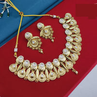 Akruti Collection Rustic Charm Pota Stone And Pearl Necklace Set