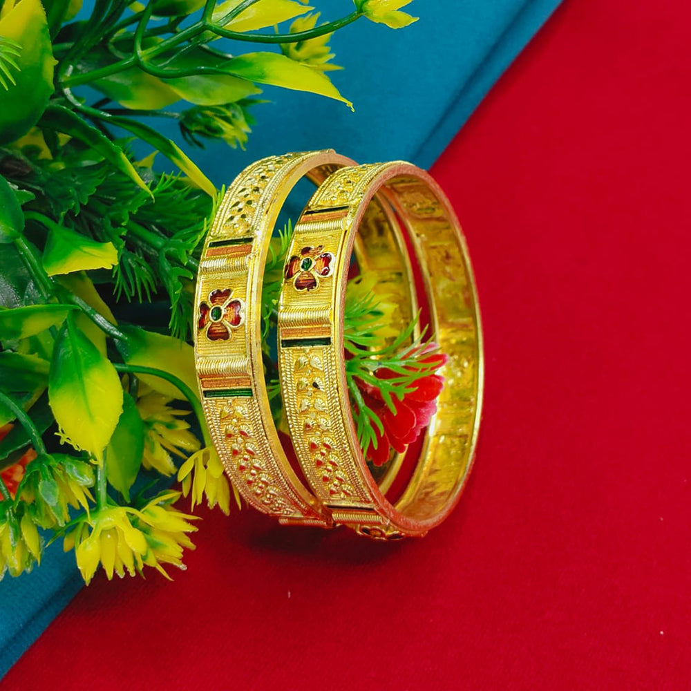 Akruti Collection Handcrafted Elegance Pota Stone Bangle Set