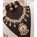 Akruti Collection Royal Spark Pota Kundan And Pearls Necklace Set