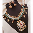 Akruti Collection Royal Spark Pota Kundan And Pearls Necklace Set