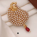 Akruti Collection Elegant Pearl Saree Pin for Women