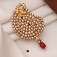 Akruti Collection Elegant Pearl Saree Pin for Women