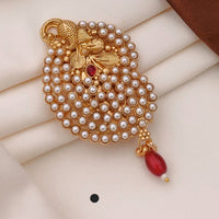 Akruti Collection Elegant Pearl Saree Pin for Women