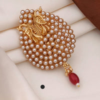 Akruti Collection Elegant Pearl Saree Pin for Women