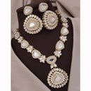 Akruti Collection Ethnic Kundan Stone Statement Necklace Set