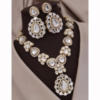 Akruti Collection Ethnic Kundan Stone Statement Necklace Set