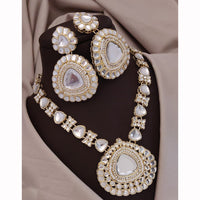 Akruti Collection Ethnic Kundan Stone Statement Necklace Set