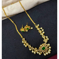 Akruti Collection Elegant Austrian Stone And Pearl Necklace Set