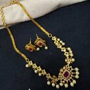 Akruti Collection Elegant Austrian Stone And Pearl Necklace Set