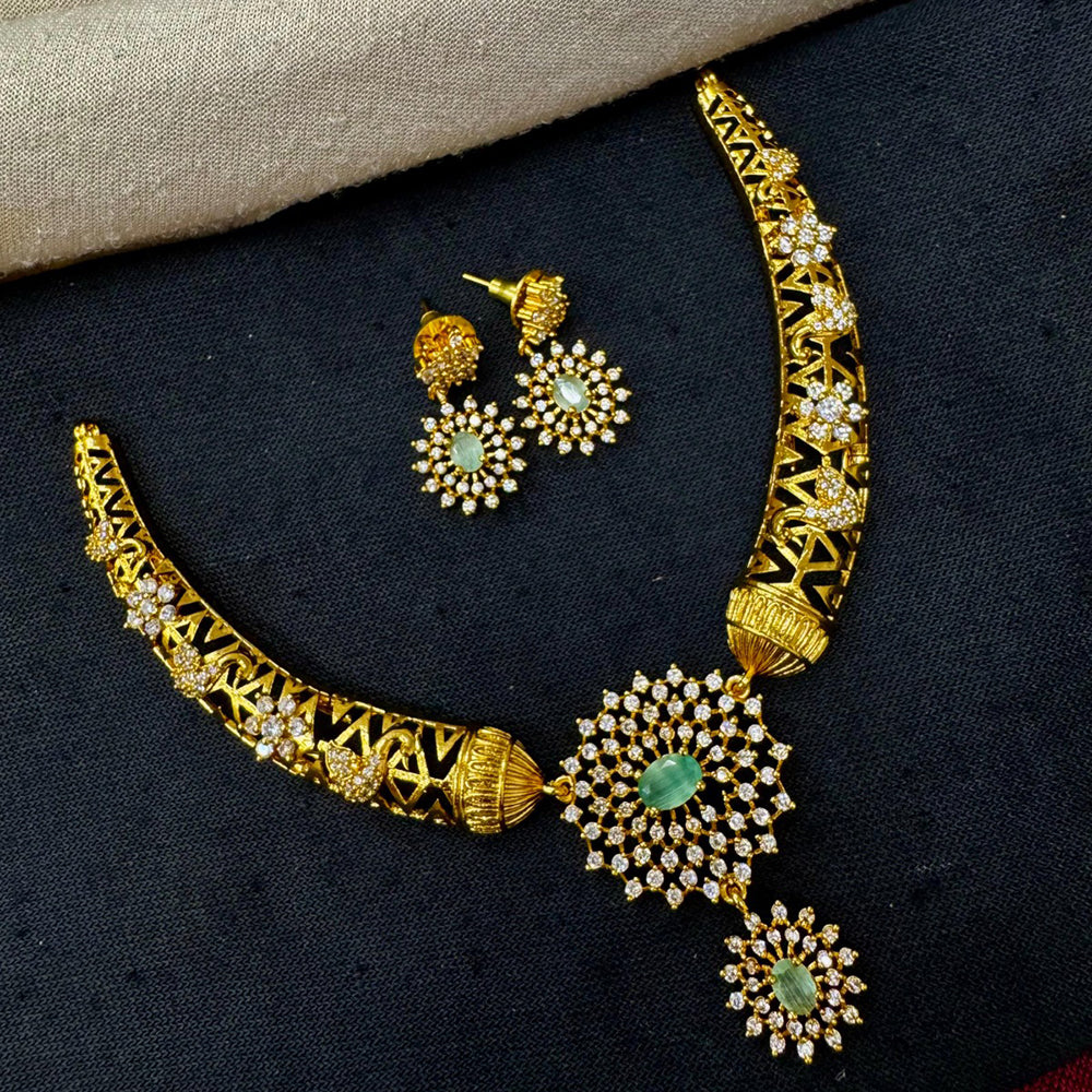 Akruti Collection Royal Crystal And Austrian Stone Necklace Set