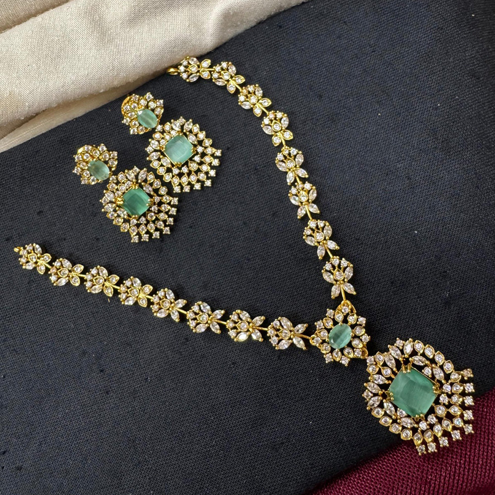 Akruti Collection Royal Crystal And Austrian Stone Necklace Set