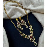 Akruti Collection Designer Sparkling American Daimond Necklace Jewellery Set