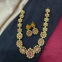 Akruti Collection Designer Pota Stone Necklace Set