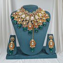 Akruti Collection Premium Kundan Stone Pearl And Beaded Choker Necklace Set