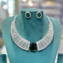 Akruti Collection Radiant Glow Modern American Daimonds Necklace Set