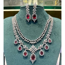 Akruti Collection Radiant Glow Modern American Daimonds Necklace Set