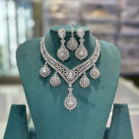 Akruti Collection Radiant Glow Modern American Daimonds Necklace Set