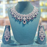 Akruti Collection Radiant Glow Modern American Daimonds Necklace Set