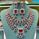 Akruti Collection Radiant Glow Modern American Daimonds Necklace Set