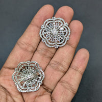 Akruti Collection Rhodium Plated Crystal And Austrian Stone Stylish Ring