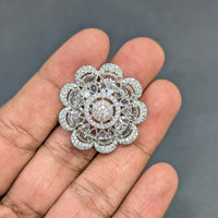 Akruti Collection Rhodium Plated Crystal And Austrian Stone Stylish Ring