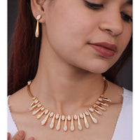 Akruti Collection Antique Finish Austrian Stone Necklace Set