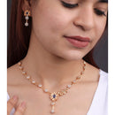 Akruti Collection Antique Finish Austrian Stone Necklace Set