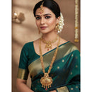 Akruti Collection Premium Pota Stone Double Necklace Set